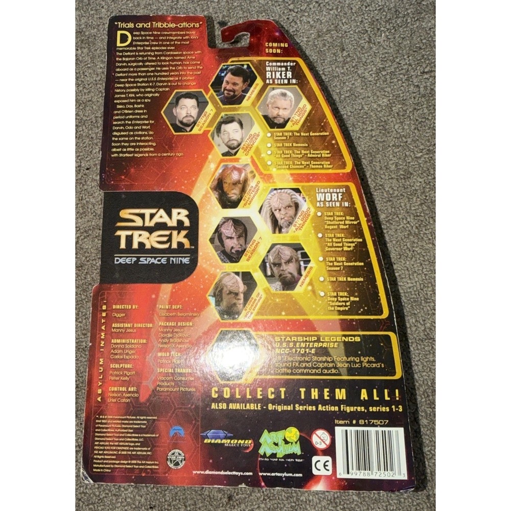 Star Trek DS9 Dr Julian Bashir Trials & Tribble Actions Diamond Select 2005 NIB - Picture 2 of 6